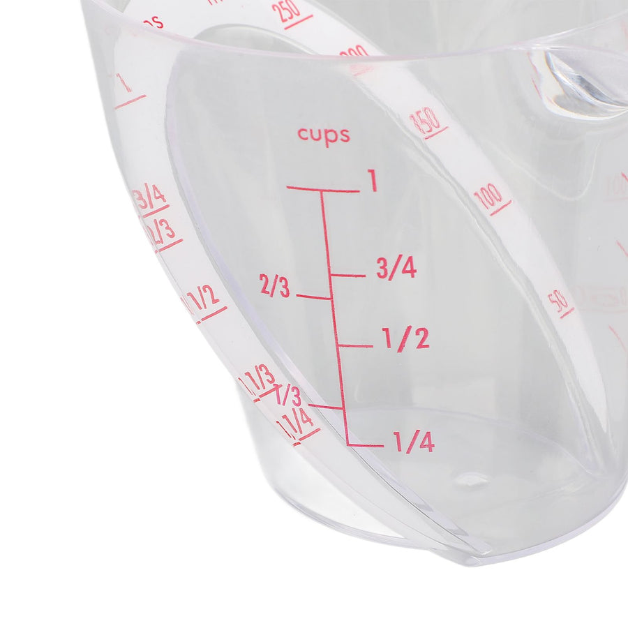 Measuring Cup Heat Resistant Angled Plastic Measuring Mug with Handle for Drinking Baking Cooking Pouring Liquid 250ml