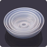 Microwave Cover Transparency PP Material Food Protection Grab Design Safe Healthy Microwave Splatter CoverSmall Size 14cm - Top-Down View