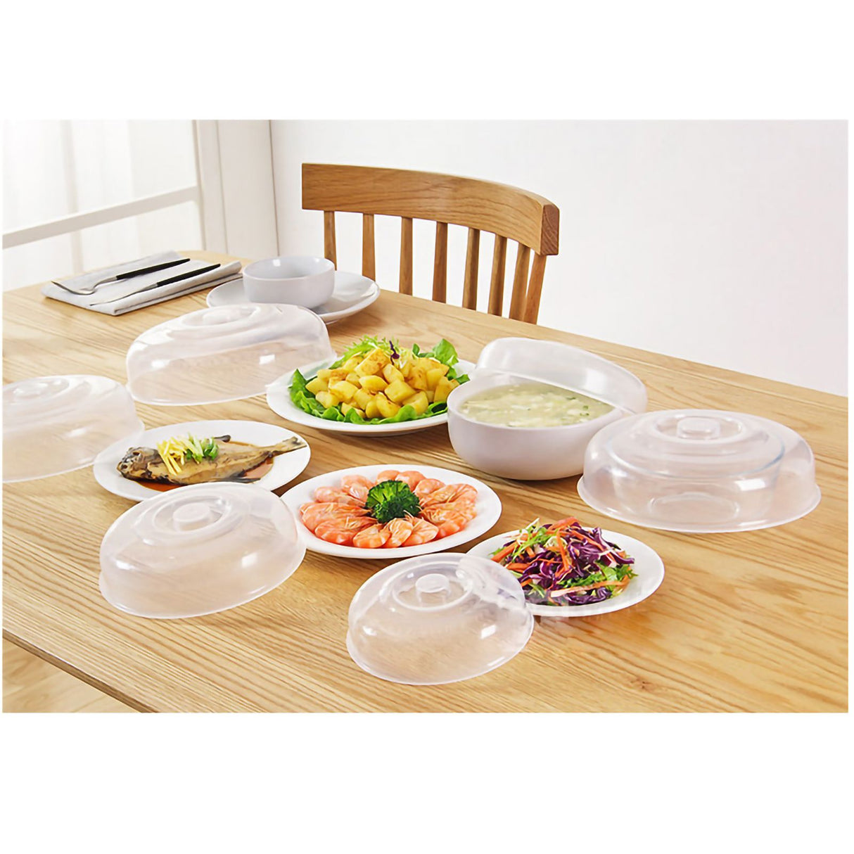 Microwave Cover Transparency PP Material Food Protection Grab Design Safe Healthy Microwave Splatter CoverBig Size 20cm