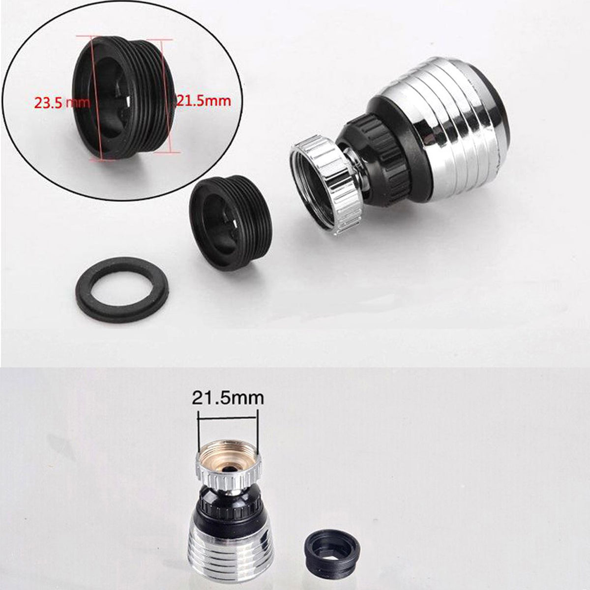 Faucet Aerator Sprinkler Water Bubbler 360° Rotate Kitchen Water Tap Sprayer Filter Nozzle Splashing Proof