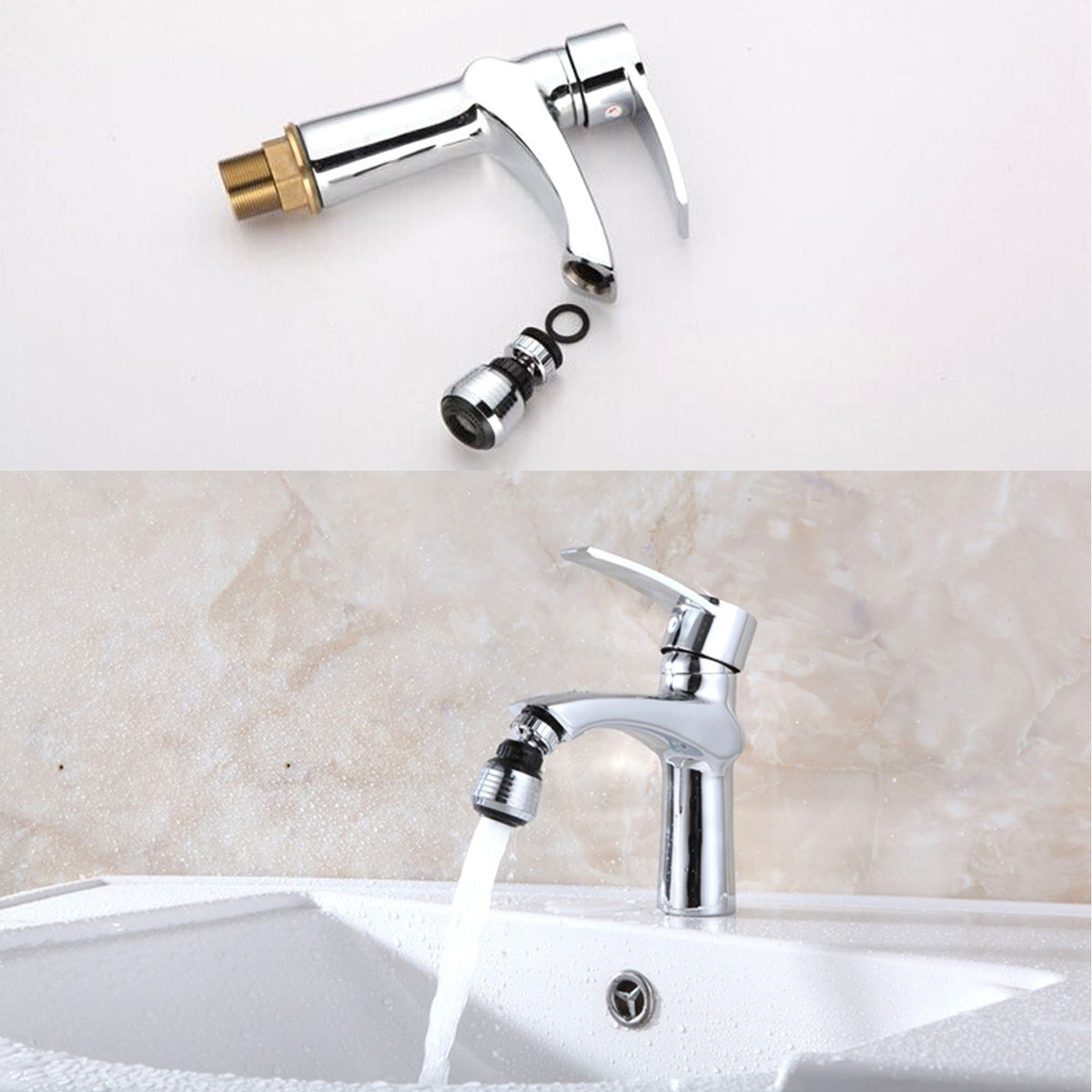 Faucet Aerator Sprinkler Water Bubbler 360° Rotate Kitchen Water Tap Sprayer Filter Nozzle Splashing Proof
