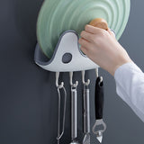 Pot Lid Holder Double Layer Strong Load Bearing Capacity Multifunctional Pan Lid Stand for KitchenWhite