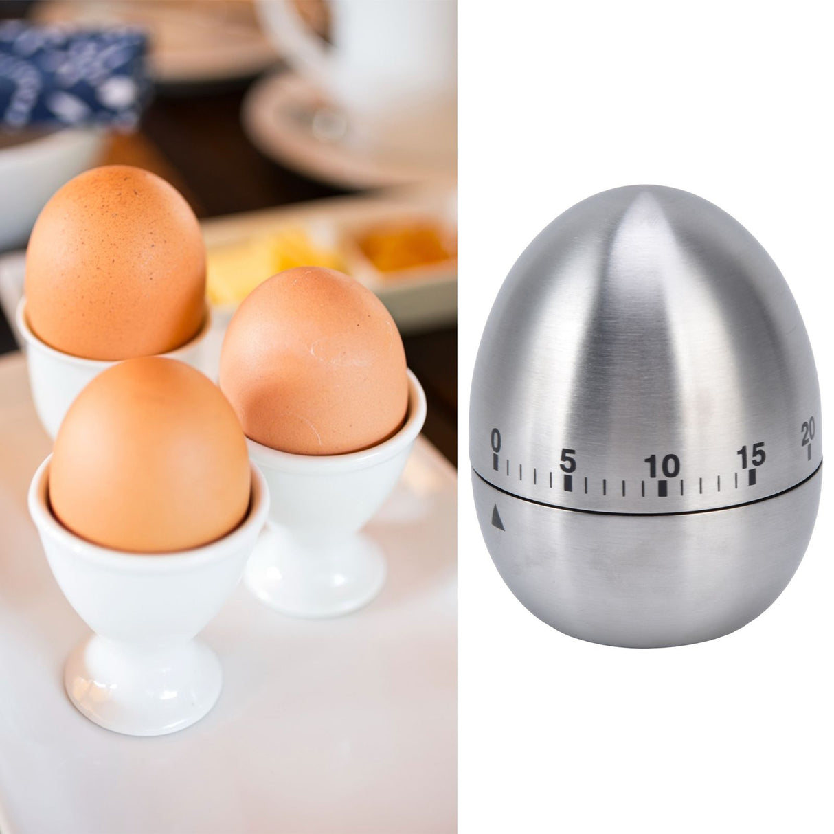 Cooking Timer Egg Shaped Clear Scale Design Manual Mechanical 60 Minutes Kitchen Baking Timing Reminder
