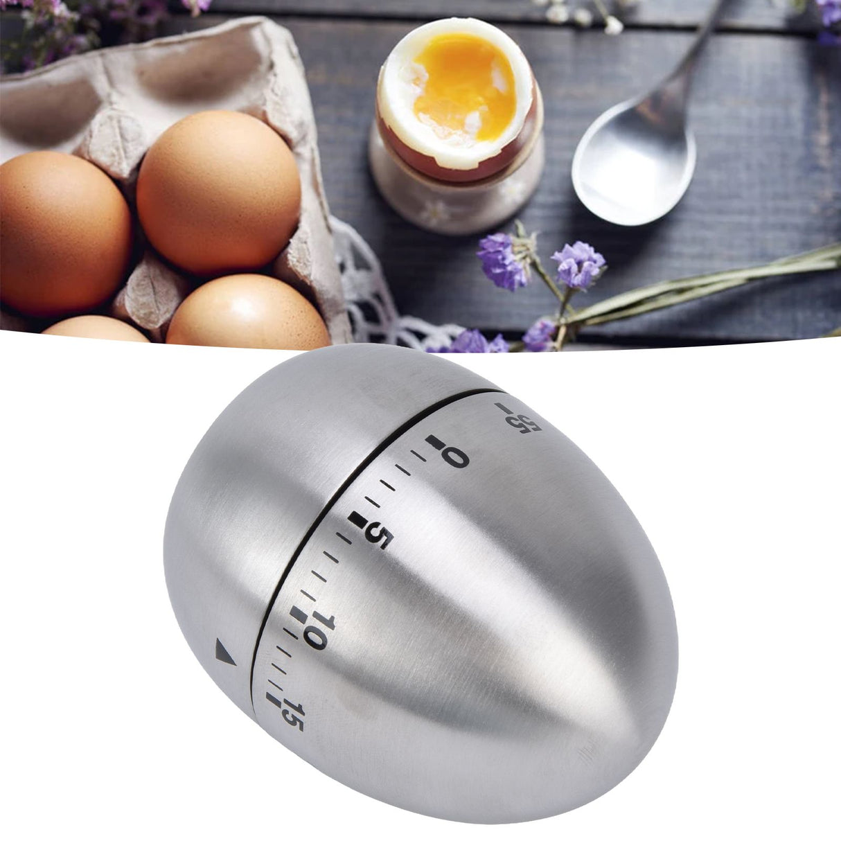 Cooking Timer Egg Shaped Clear Scale Design Manual Mechanical 60 Minutes Kitchen Baking Timing Reminder