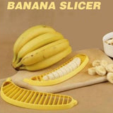 Banana Cutter Fast Uniform Slicing Lightweight Salad Fruit Peeler Cutter for Household Fruit Shop Travelling - Top-Down View