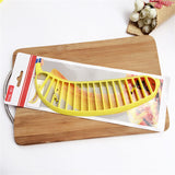 Banana Cutter Fast Uniform Slicing Lightweight Salad Fruit Peeler Cutter for Household Fruit Shop Travelling
