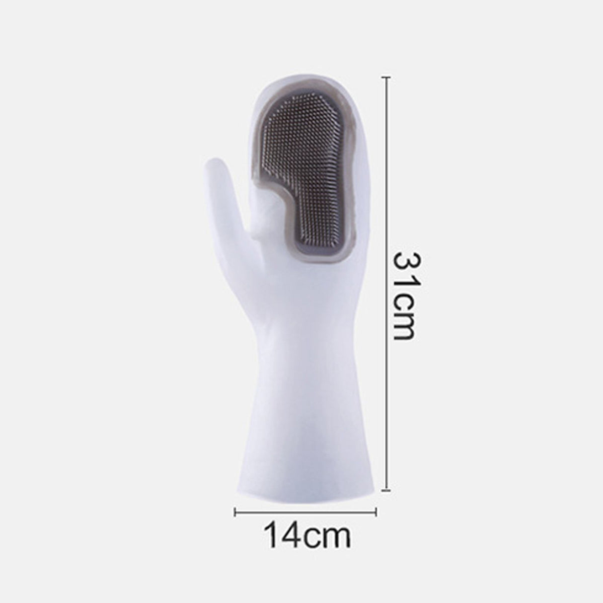 Cleaning Brush Dishwashing Gloves PVC Thickened for Kitchen Housework Tools SuppliesDouble Gray