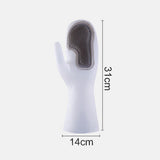 Cleaning Brush Dishwashing Gloves PVC Thickened for Kitchen Housework Tools SuppliesDouble Gray