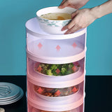 Insulated Food Cover Multilayer Heat Preservation Warm Intimate Effective Isolation Stackable Dish Cover4 Layers