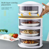 Insulated Food Cover Multilayer Heat Preservation Warm Intimate Effective Isolation Stackable Dish Cover4 Layers