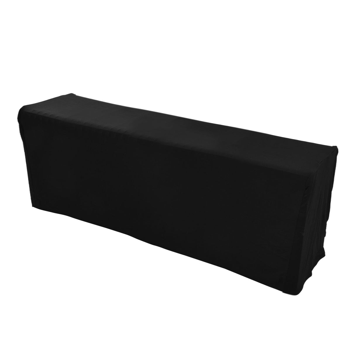 Table Cover Rectangular Wrinkle Resistant Washable Universal Black Stretch Tablecloth for Wedding Party ExhibitionBlack 6FT(183x76x76cm)