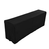 Table Cover Rectangular Wrinkle Resistant Washable Universal Black Stretch Tablecloth for Wedding Party ExhibitionBlack 6FT(183x76x76cm)