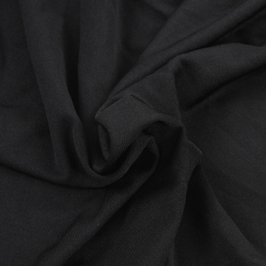 Table Cover Rectangular Wrinkle Resistant Washable Universal Black Stretch Tablecloth for Wedding Party ExhibitionBlack 6FT(183x76x76cm)