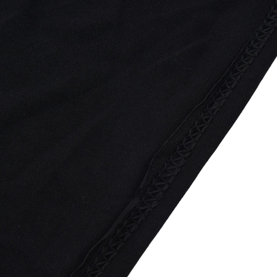 Table Cover Rectangular Wrinkle Resistant Washable Universal Black Stretch Tablecloth for Wedding Party ExhibitionBlack 6FT(183x76x76cm)