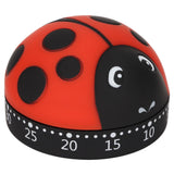 Kitchen Timer Ladybug Look 70db Alert Practical Stainless Steel Cooking Timer for Kitchen Cooking Homework Running - Rear View