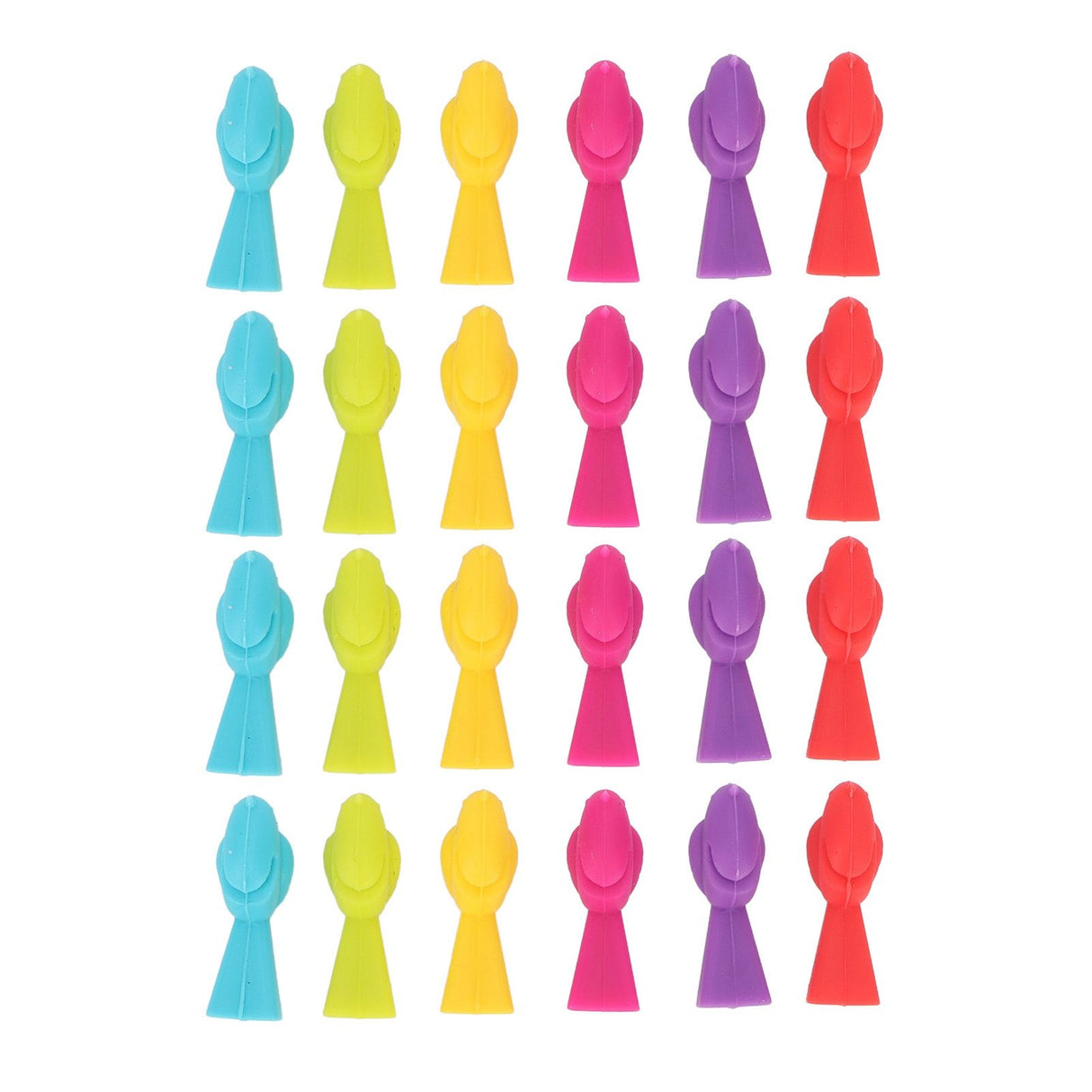 4 Set Wine Cup Labels Silicone Reusable Bird Shape Drinking Glass Identifier Markers for Bars Parties
