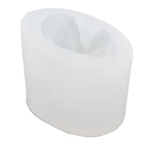 3D Angel Resin Mold Easy to Demold Reusable Food Grade Silicone Baby Angel Candle Mold for DIY Home Decoration CakeFace with Two Hands - Top-Down View