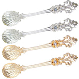 4Pcs Coffee Spoons Set Vintage Aluminum Alloy Dessert Spoons with Orris Pattern for Home Kitchen Use