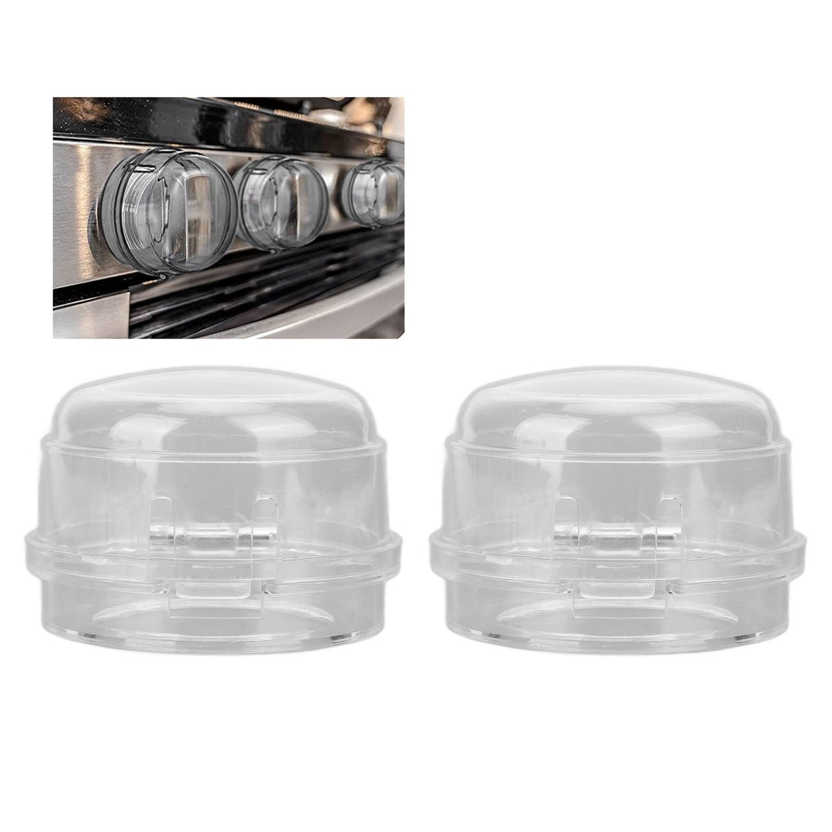2pcs Gas Stove Knob Covers Child Proof Gas Stove Knob Covers Protector for Home KitchenTransparent