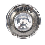 Vegetable Washing Basket Rustproof Multifunction Stainless Steel Colander for Kitchen Household Silver22cm - Front View