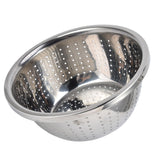 Vegetable Washing Basket Rustproof Multifunction Stainless Steel Colander for Kitchen Household Silver22cm - Side View
