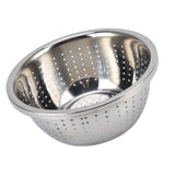 Vegetable Washing Basket Rustproof Multifunction Stainless Steel Colander for Kitchen Household Silver22cm - 45-Degree Angle