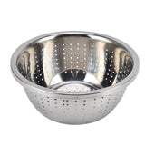 Vegetable Washing Basket Rustproof Multifunction Stainless Steel Colander for Kitchen Household Silver22cm - Rear View