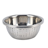Vegetable Washing Basket Rustproof Multifunction Stainless Steel Colander for Kitchen Household Silver22cm