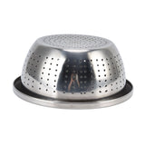 Vegetable Washing Basket Rustproof Multifunction Stainless Steel Colander for Kitchen Household Silver22cm - Extra Image