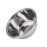 Vegetable Washing Basket Rustproof Multifunction Stainless Steel Colander for Kitchen Household Silver24cm