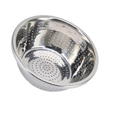 Vegetable Washing Basket Rustproof Multifunction Stainless Steel Colander for Kitchen Household Silver24cm