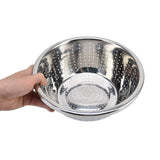 Vegetable Washing Basket Rustproof Multifunction Stainless Steel Colander for Kitchen Household Silver24cm - Extra Image