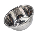 Vegetable Washing Basket Rustproof Multifunction Stainless Steel Colander for Kitchen Household Silver26cm - Side View