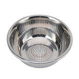 Vegetable Washing Basket Rustproof Multifunction Stainless Steel Colander for Kitchen Household Silver28cm