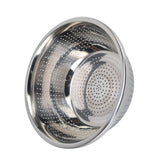 Vegetable Washing Basket Rustproof Multifunction Stainless Steel Colander for Kitchen Household Silver28cm - Front View