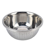 Vegetable Washing Basket Rustproof Multifunction Stainless Steel Colander for Kitchen Household Silver28cm - 45-Degree Angle