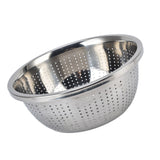 Vegetable Washing Basket Rustproof Multifunction Stainless Steel Colander for Kitchen Household Silver28cm - Extra Image