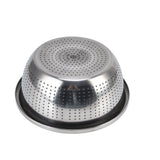 Vegetable Washing Basket Rustproof Multifunction Stainless Steel Colander for Kitchen Household Silver28cm - Extra Image