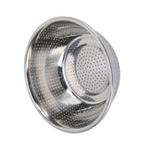 Vegetable Washing Basket Rustproof Multifunction Stainless Steel Colander for Kitchen Household Silver30cm - Front View