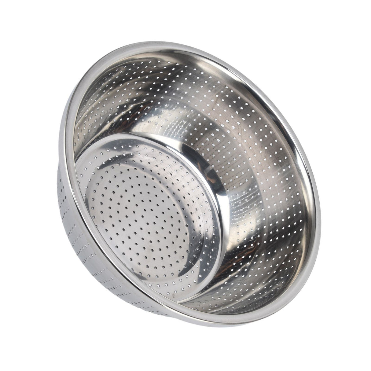 Vegetable Washing Basket Rustproof Multifunction Stainless Steel Colander for Kitchen Household Silver30cm