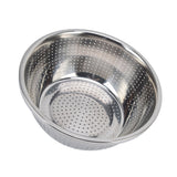 Vegetable Washing Basket Rustproof Multifunction Stainless Steel Colander for Kitchen Household Silver30cm