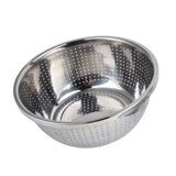 Vegetable Washing Basket Rustproof Multifunction Stainless Steel Colander for Kitchen Household Silver30cm - Rear View