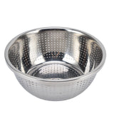 Vegetable Washing Basket Rustproof Multifunction Stainless Steel Colander for Kitchen Household Silver30cm