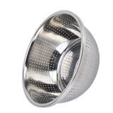 Vegetable Washing Basket Rustproof Multifunction Stainless Steel Colander for Kitchen Household Silver30cm