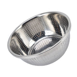 Vegetable Washing Basket Rustproof Multifunction Stainless Steel Colander for Kitchen Household Silver30cm