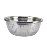 Vegetable Washing Basket Rustproof Multifunction Stainless Steel Colander for Kitchen Household Silver30cm
