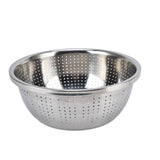 Vegetable Washing Basket Rustproof Multifunction Stainless Steel Colander for Kitchen Household Silver30cm