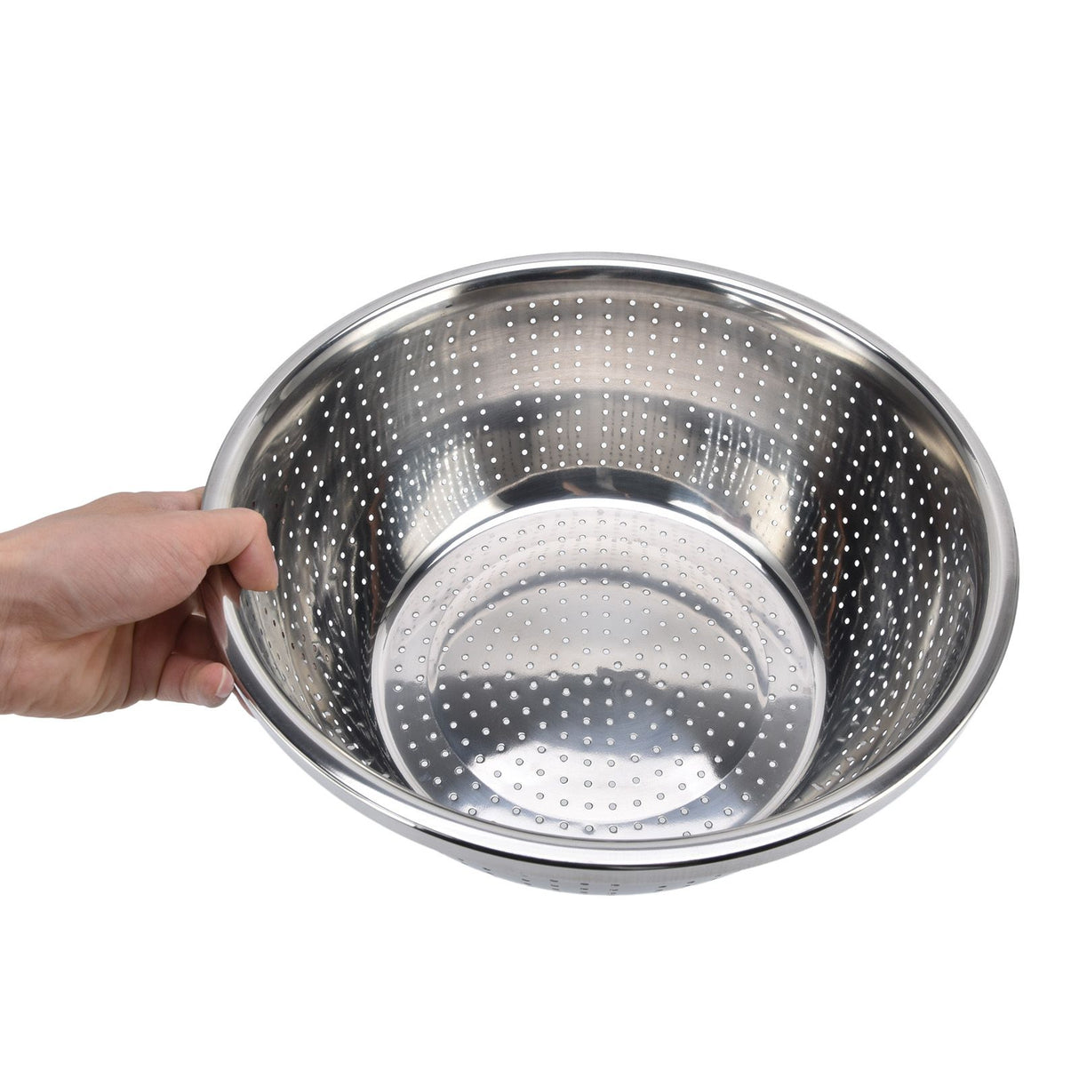 Vegetable Washing Basket Rustproof Multifunction Stainless Steel Colander for Kitchen Household Silver30cm