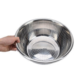 Vegetable Washing Basket Rustproof Multifunction Stainless Steel Colander for Kitchen Household Silver30cm - Extra Image