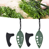Herb Stripper Multifunctional 9 Holes Stainless Steel Vegetable Leaf Remover with Protective Holder